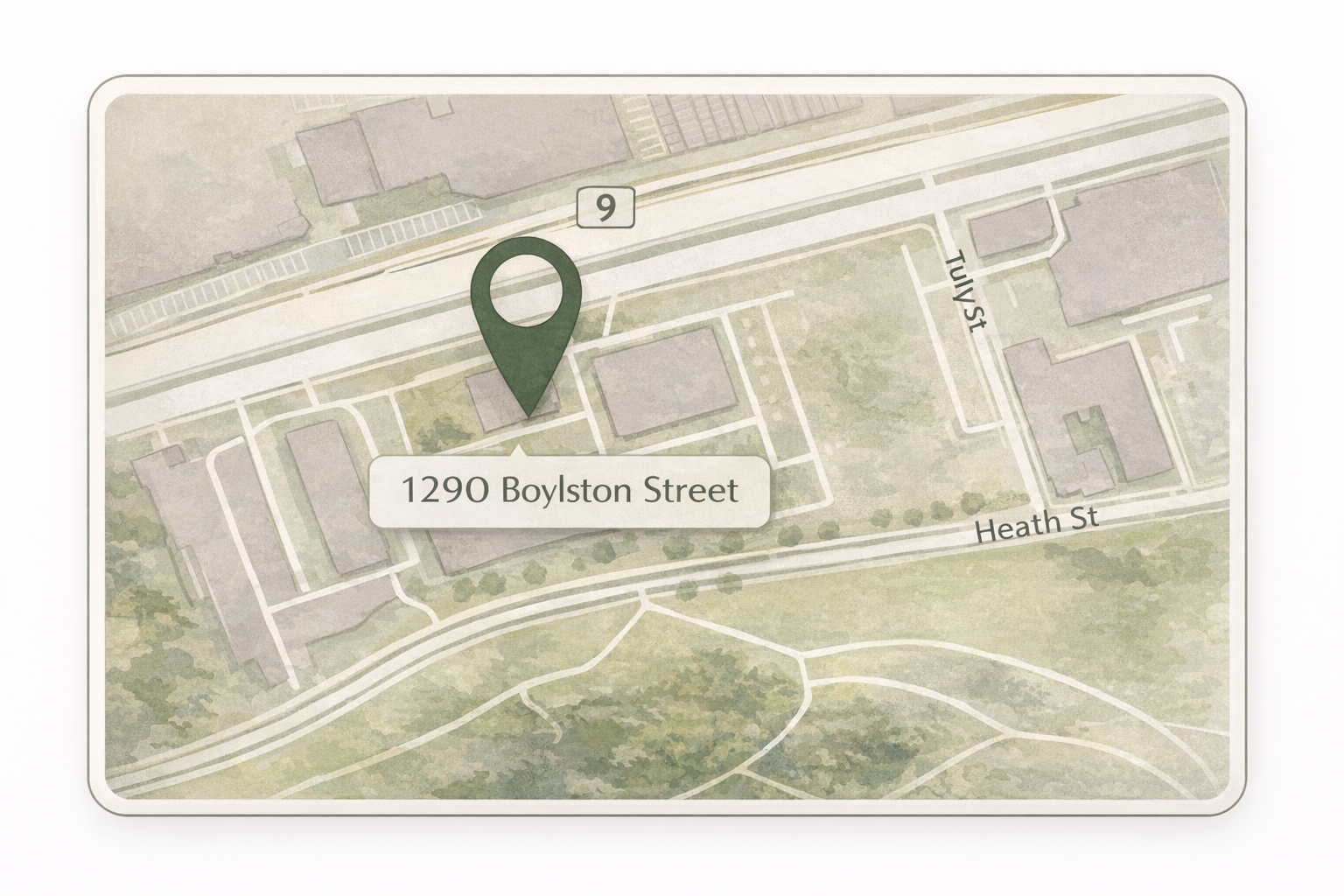 Map of the Chestnut Hill Office Park site