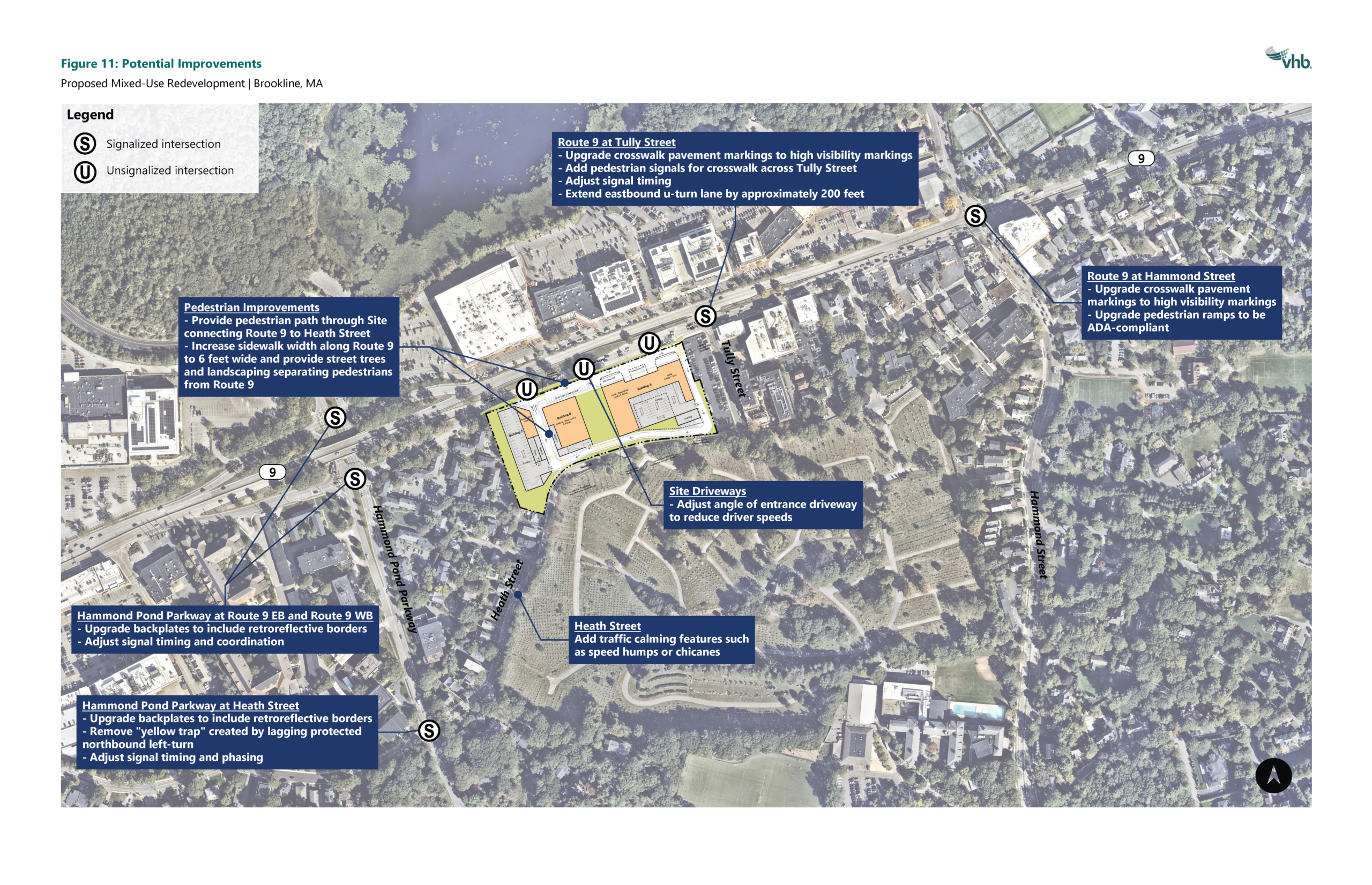 Map zoom of the Chestnut Hill Office Park site